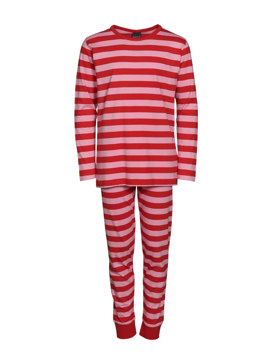 Lasten Pyjama Raita, Punainen/Pinkki - Image 5