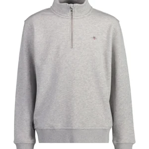 GANT Teens collegepaita, vetoketjukaulus - harmaa