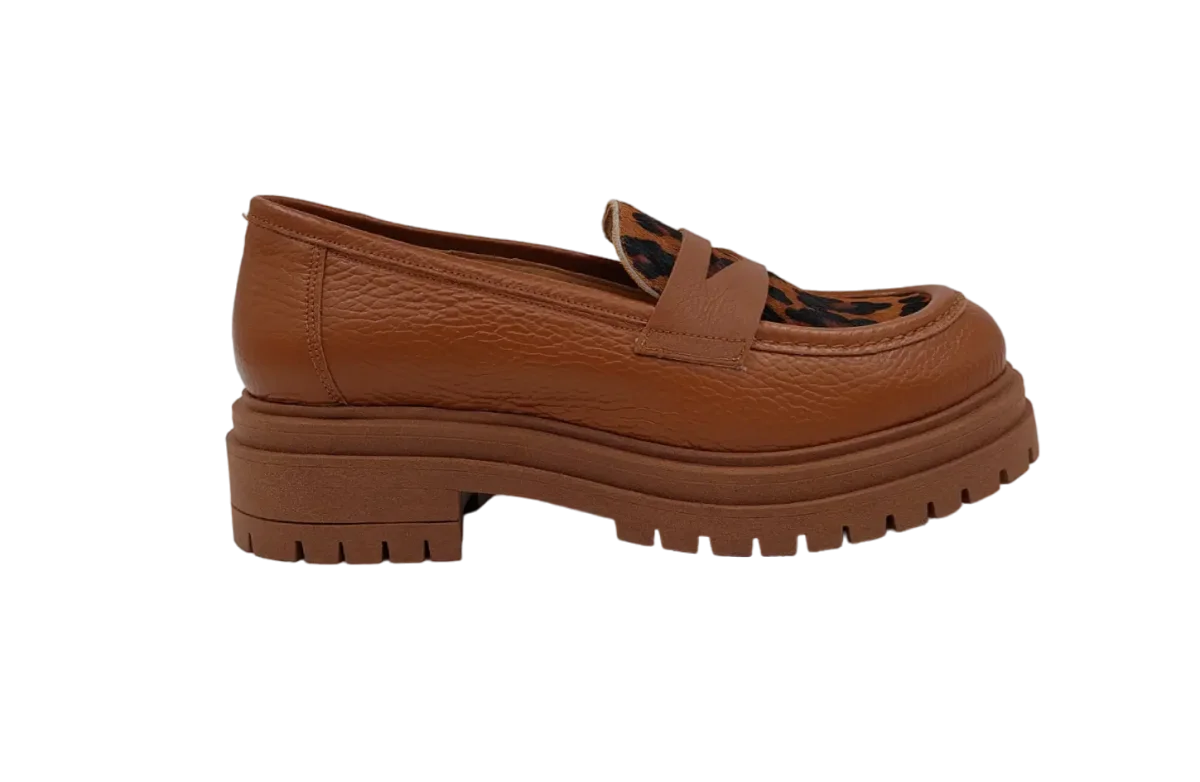 KMB - Rio Loafer Cognac Leopard - Image 6