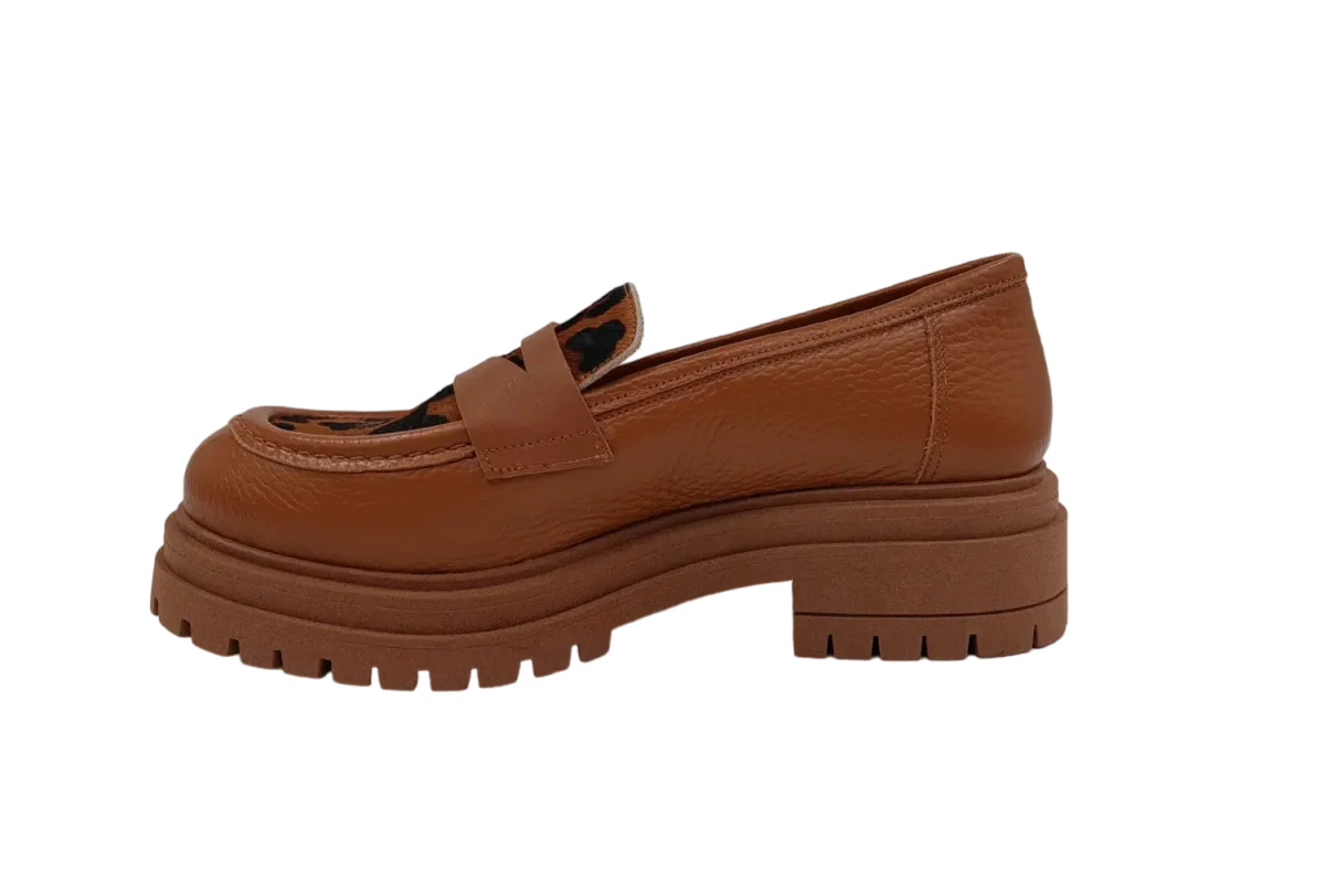 KMB - Rio Loafer Cognac Leopard - Image 5