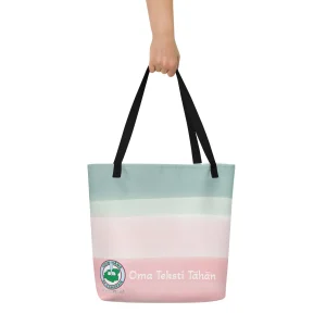 Desing Saunakassi Ydin-Hämeen logolla ja omalla tekstillä