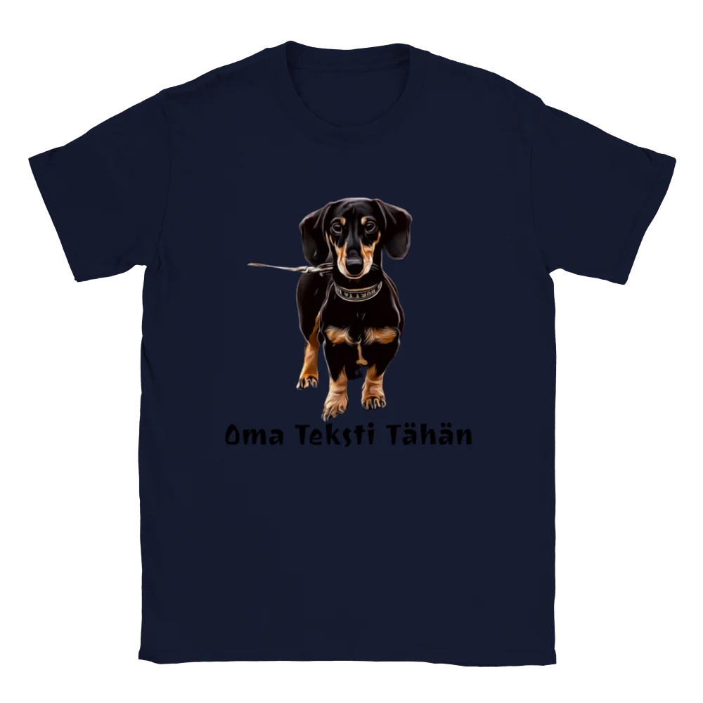 Uniikki taidepaita oman koiran piirroskuvalla ja valitsemallasi tekstillä - Image 8