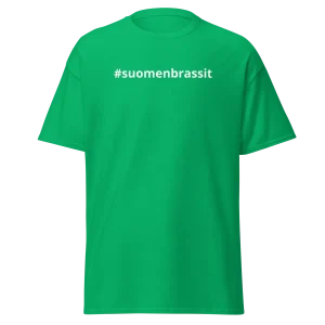 T-Paita #suomenbrassit -tekstillä, Unisex-malli, useita värejä