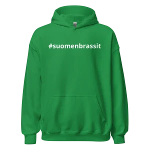 Unisex Huppari Kaksipuoleisella #suomenbrassit -painatuksella, useita värejä