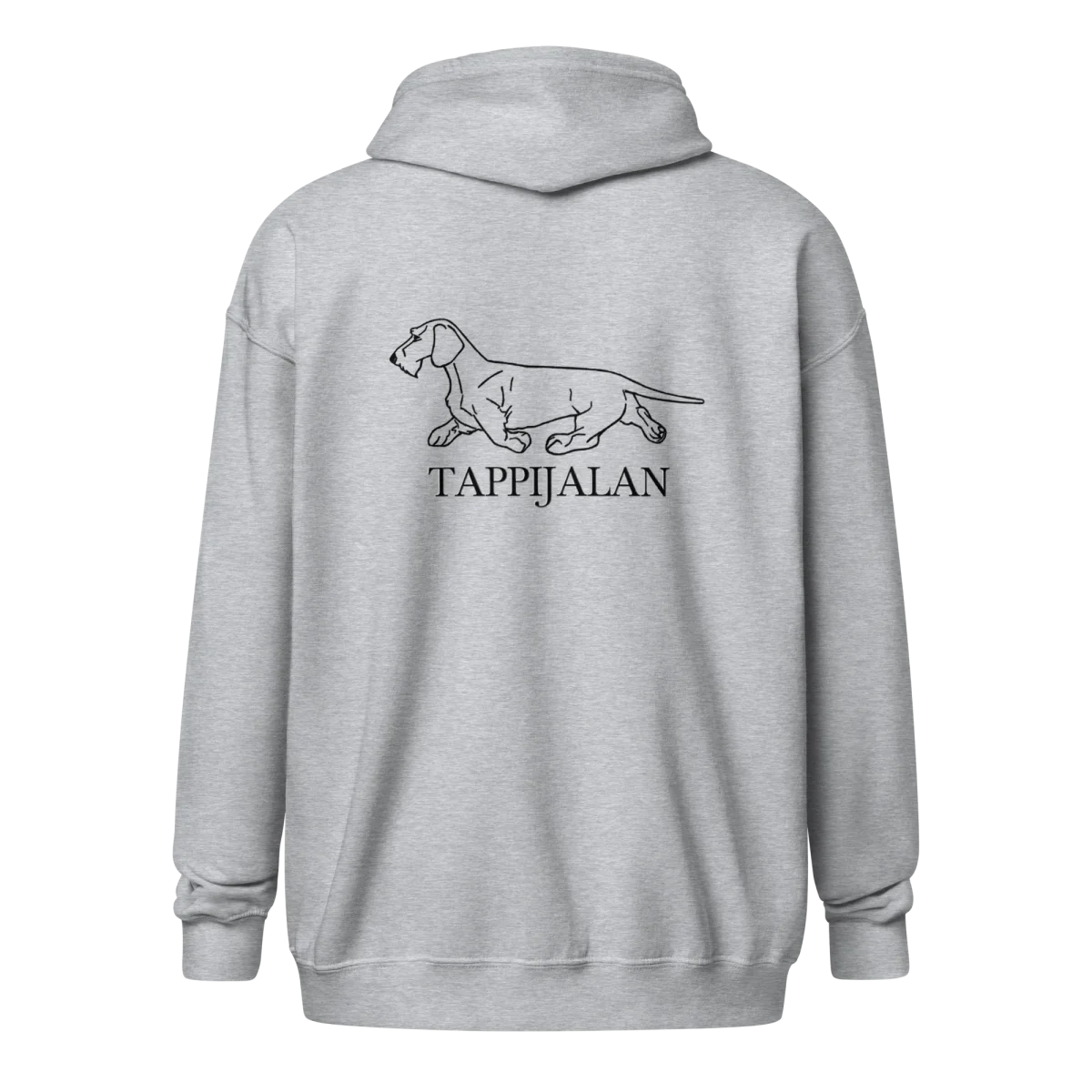 Vetoketjullinen huppari Tappijalan logolla edessä ja selässä - Image 5