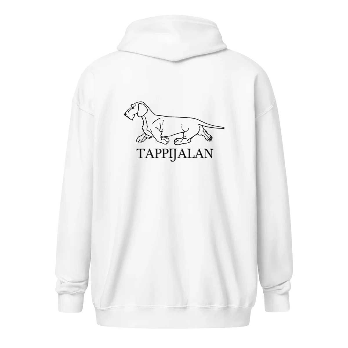 Vetoketjullinen huppari Tappijalan logolla edessä ja selässä - Image 7